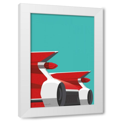 Vintage Car IV White Modern Wood Framed Art Print by Escalante, Omar