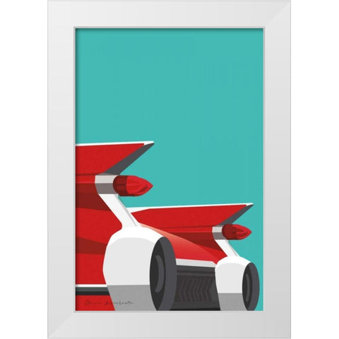 Vintage Car IV White Modern Wood Framed Art Print by Escalante, Omar