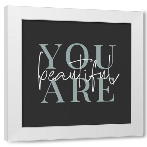 Daily Affirmations V White Modern Wood Framed Art Print by Wild Apple Portfolio