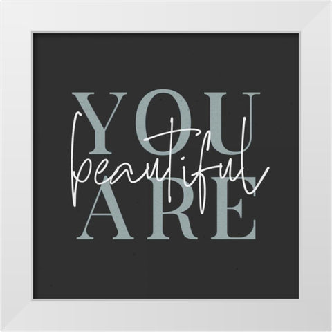 Daily Affirmations V White Modern Wood Framed Art Print by Wild Apple Portfolio