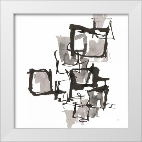 Boxed In I White Modern Wood Framed Art Print by Paschke, Chris