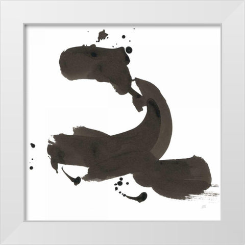 Ink Drops II White Modern Wood Framed Art Print by Paschke, Chris
