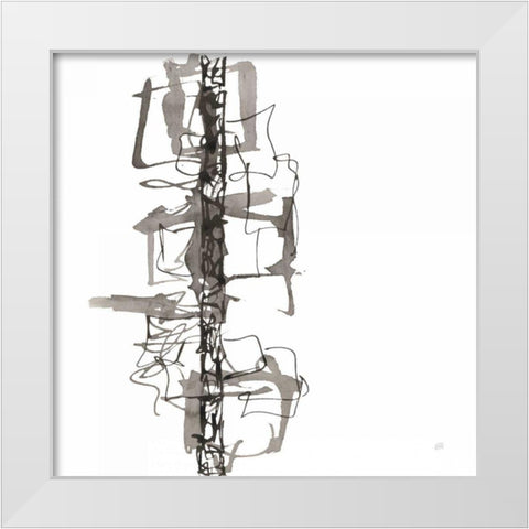 Rope Ladder I White Modern Wood Framed Art Print by Paschke, Chris