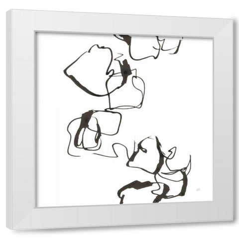 Stoned II White Modern Wood Framed Art Print by Paschke, Chris