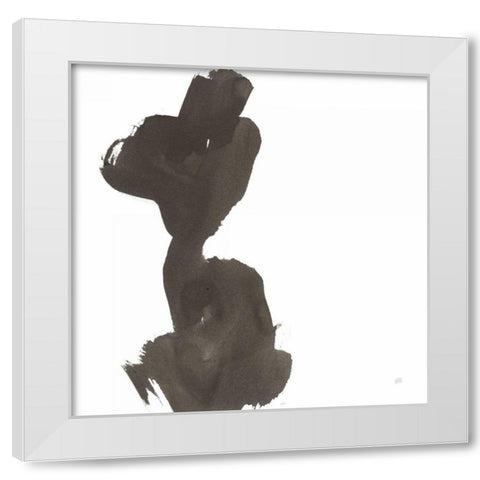 Swash I White Modern Wood Framed Art Print by Paschke, Chris