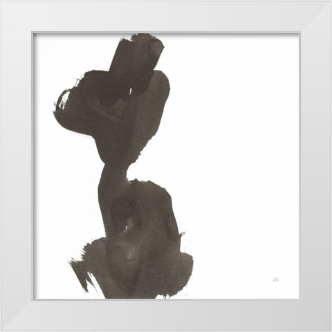Swash I White Modern Wood Framed Art Print by Paschke, Chris