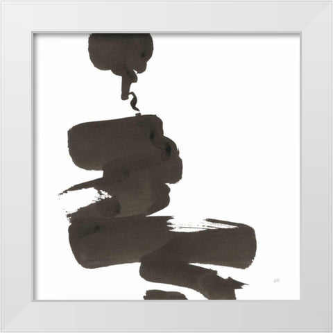 Swash IV White Modern Wood Framed Art Print by Paschke, Chris
