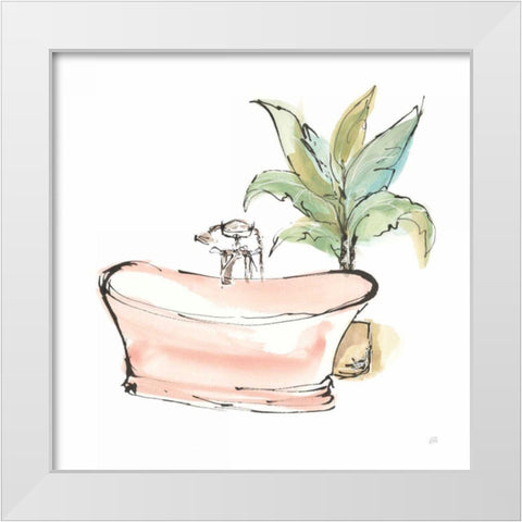 Tub I White Modern Wood Framed Art Print by Paschke, Chris