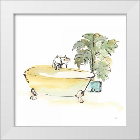 Tub III White Modern Wood Framed Art Print by Paschke, Chris