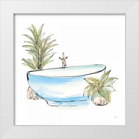 Tub IV White Modern Wood Framed Art Print by Paschke, Chris