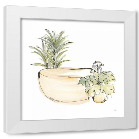 Tub V White Modern Wood Framed Art Print by Paschke, Chris