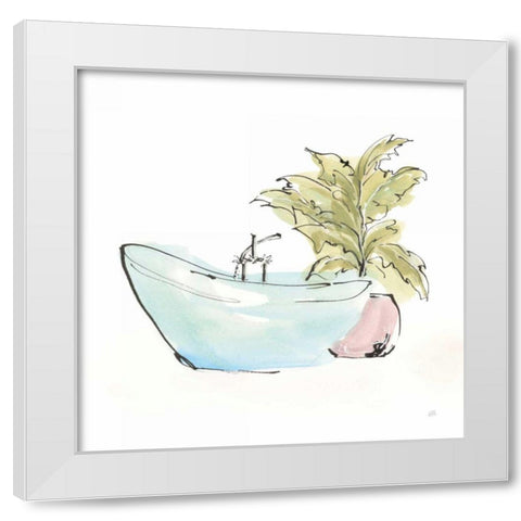 Tub VIII White Modern Wood Framed Art Print by Paschke, Chris