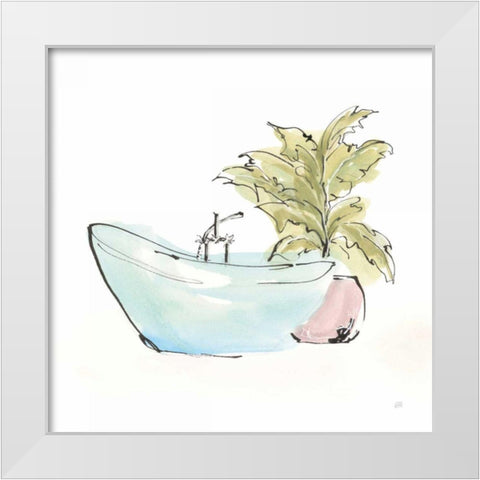 Tub VIII White Modern Wood Framed Art Print by Paschke, Chris
