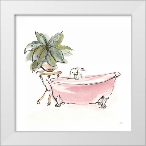 Tub IX White Modern Wood Framed Art Print by Paschke, Chris