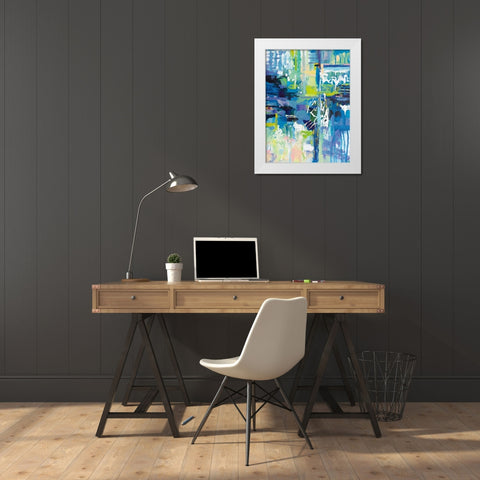 Sequence White Modern Wood Framed Art Print by Vertentes, Jeanette