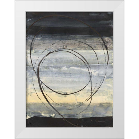 Horizon Balance III Light White Modern Wood Framed Art Print by Hristova, Albena