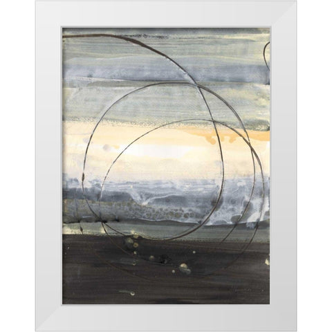 Horizon Balance IV Light White Modern Wood Framed Art Print by Hristova, Albena