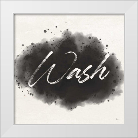 Laundry Splash I White Modern Wood Framed Art Print by Aiken, Jess