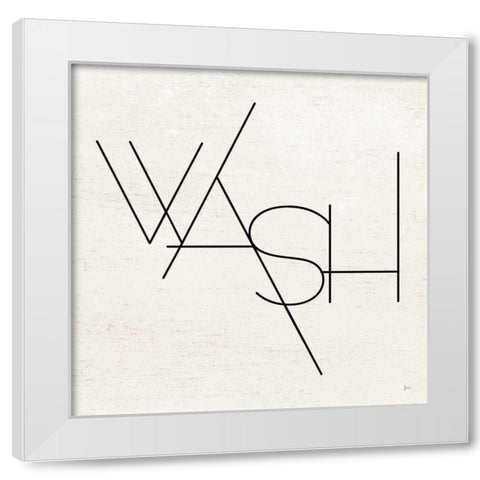 Wash Dry Fold I White Modern Wood Framed Art Print by Aiken, Jess