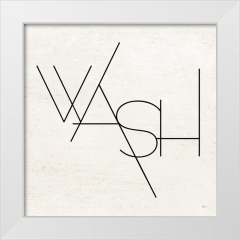 Wash Dry Fold I White Modern Wood Framed Art Print by Aiken, Jess