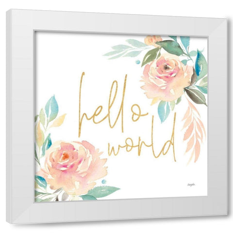 Watercolor Blossom IV White Modern Wood Framed Art Print by Rice, Kristy