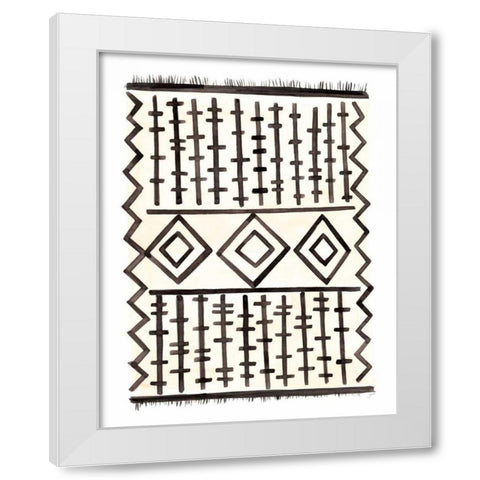 Berber Rug III White Modern Wood Framed Art Print by Panganiban, Karyn
