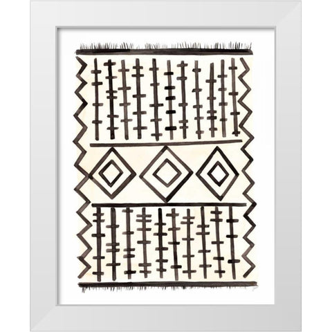 Berber Rug III White Modern Wood Framed Art Print by Panganiban, Karyn