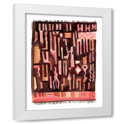 Berber Rug V White Modern Wood Framed Art Print by Panganiban, Karyn