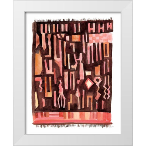 Berber Rug V White Modern Wood Framed Art Print by Panganiban, Karyn