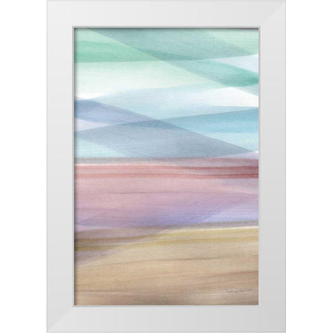 Soft Summer I White Modern Wood Framed Art Print by Charro, Mercedes Lopez