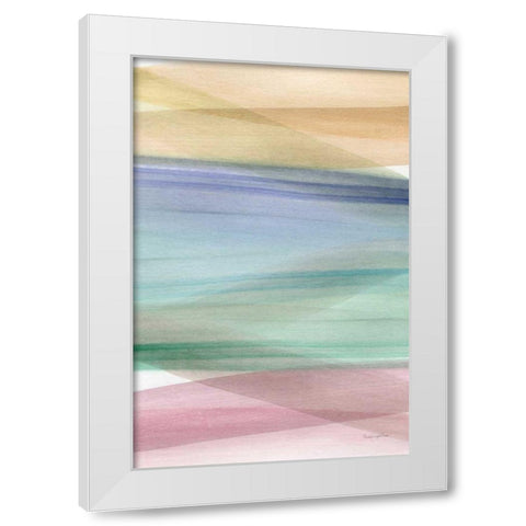 Soft Summer II White Modern Wood Framed Art Print by Charro, Mercedes Lopez