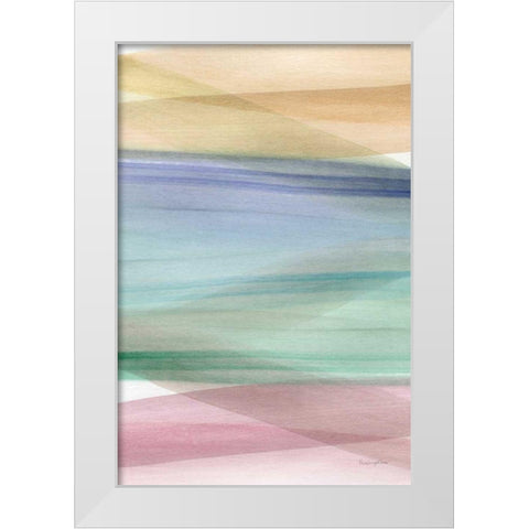 Soft Summer II White Modern Wood Framed Art Print by Charro, Mercedes Lopez