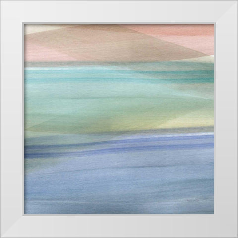 Soft Summer III White Modern Wood Framed Art Print by Charro, Mercedes Lopez