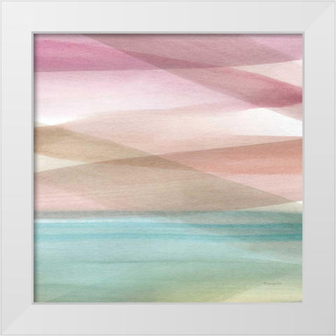 Soft Summer V White Modern Wood Framed Art Print by Charro, Mercedes Lopez