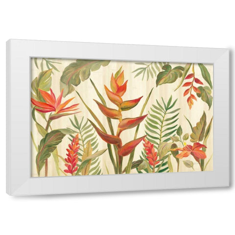 Tropical Garden VII White Modern Wood Framed Art Print by Vassileva, Silvia