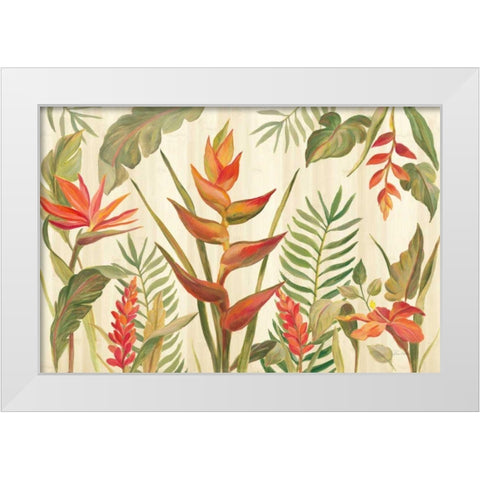 Tropical Garden VII White Modern Wood Framed Art Print by Vassileva, Silvia