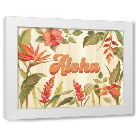 Tropical Garden VIII White Modern Wood Framed Art Print by Vassileva, Silvia
