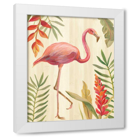 Tropical Garden IX White Modern Wood Framed Art Print by Vassileva, Silvia