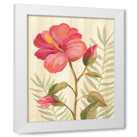 Tropical Garden XII White Modern Wood Framed Art Print by Vassileva, Silvia