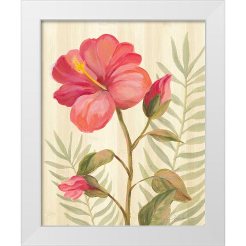 Tropical Garden XII White Modern Wood Framed Art Print by Vassileva, Silvia