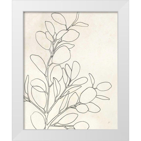 Eucalyptus I White Modern Wood Framed Art Print by Panganiban, Karyn