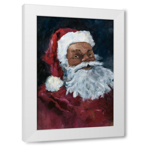 Jolly Santa II Crop White Modern Wood Framed Art Print by Tillmon, Avery