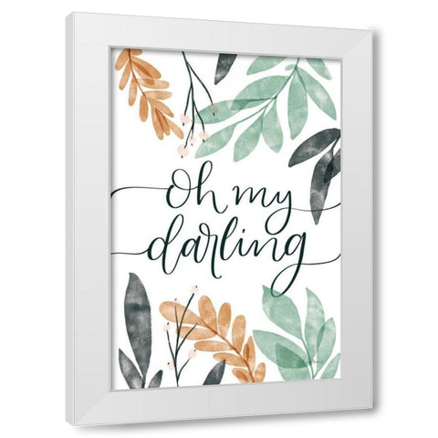 Sage Sayings I White Modern Wood Framed Art Print by Thorns, Becky