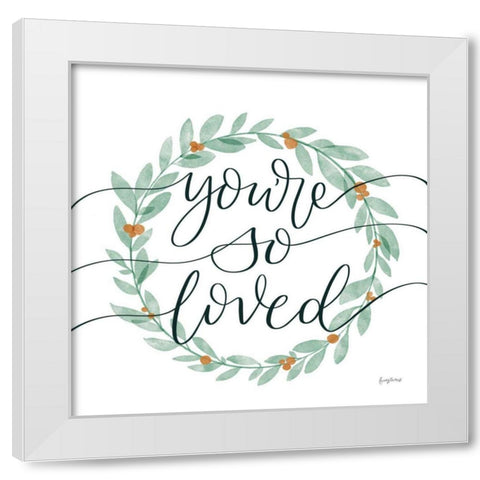 Sage Sayings Wreath II White Modern Wood Framed Art Print by Thorns, Becky