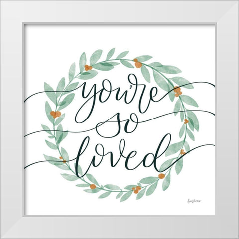 Sage Sayings Wreath II White Modern Wood Framed Art Print by Thorns, Becky