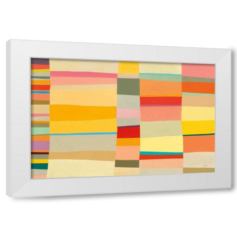 Sunshine Stripes I White Modern Wood Framed Art Print by Davies, Jane