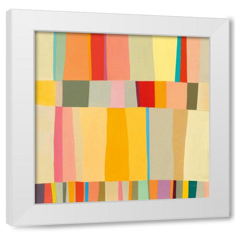Sunshine Stripes II White Modern Wood Framed Art Print by Davies, Jane