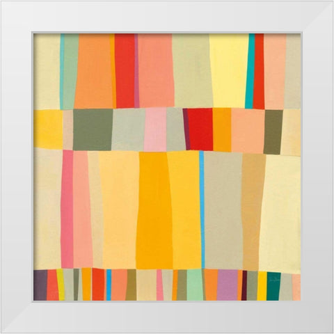 Sunshine Stripes II White Modern Wood Framed Art Print by Davies, Jane