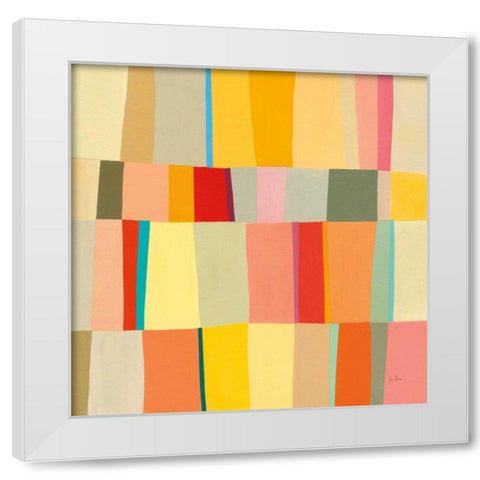 Sunshine Stripes III White Modern Wood Framed Art Print by Davies, Jane