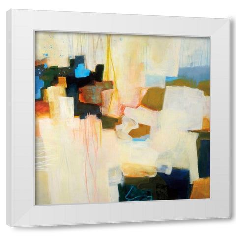 Harbour View White Modern Wood Framed Art Print by Davies, Jane
